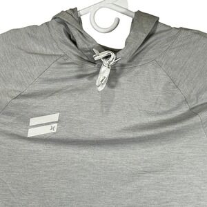 Hurley Mens XL Grey Heather Lightweight Performance Hoodie Raglan